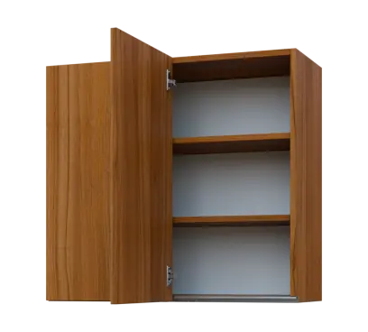 MHHR - 8 horní skříňka, 1-dveřová, rohová, levá, 730x800x300, ořech světlý
